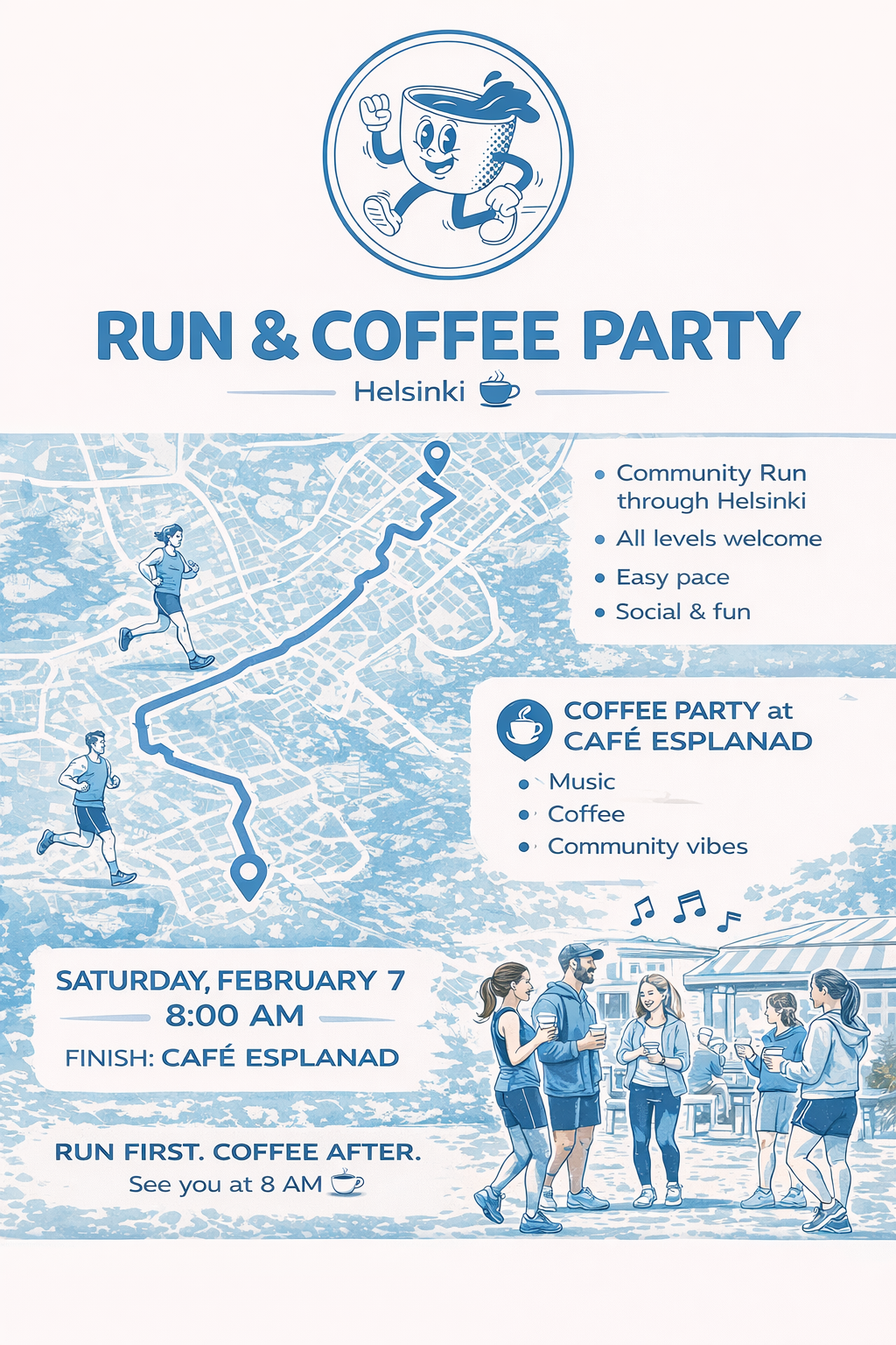 7TH OF FEBRUARY RUN+COFFEE PARTY